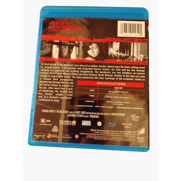 In Cold Blood Blu Ray Movie Truman Capotes True Crime Story 1967 - Picture 3 of 3